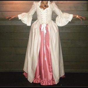 Marie Antoinette pink/white costume gown